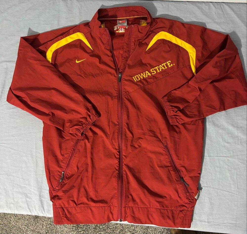 Vintage Iowa State Cyclones Jacket Mens Small Pullover Windbreaker Nike Y2K
